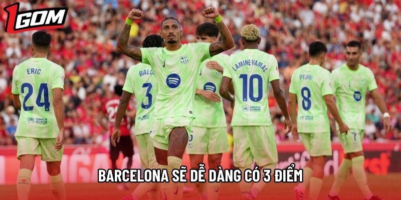 Barcelona sẽ dễ dàng có 3 điểm